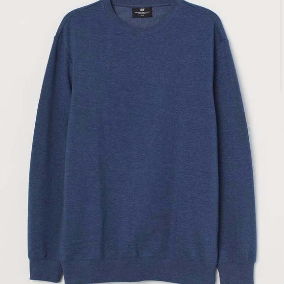 H&M Dark Blue Regular Fit Long Sleeve Sweatshirt - Picture 1 of 11